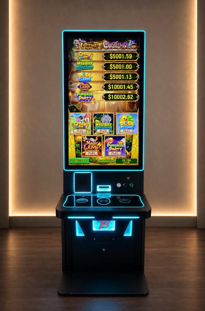 5-in-1 skill game cabinet, Package A configuration